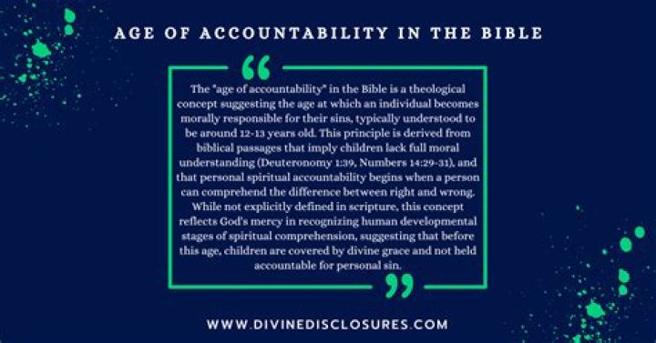 The age of accountability established by the Lord